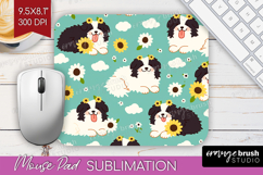 Cute Dog Mouse Pad Sublimation - Chibi Puppy Mousepad PNG Product Image 1