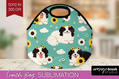 Cute Dog Lunch Bag - Chibi Puppy Lunch Bug PNG Sublimation Product Image 1
