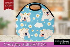 Cute Dog Lunch Bag - Chibi Puppy Lunch Bug PNG Sublimation Product Image 1