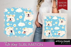 Cute Dog Tote Bag - Chibi Puppy Tote Bag PNG Sublimation Product Image 1