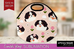 Cute Dog Lunch Bag - Chibi Puppy Lunch Bug PNG Sublimation Product Image 1