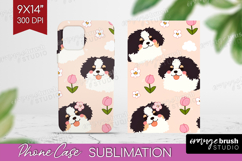 Cute Dog Phone Case PNG - Chibi Puppy Case PNG Sublimation Product Image 1