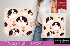 Cute Dog Tote Bag - Chibi Puppy Tote Bag PNG Sublimation Product Image 1