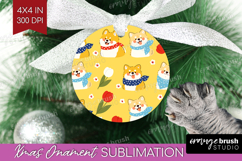 Cute Dog Ornament PNG - Chibi Puppy PNG Sublimation Product Image 1