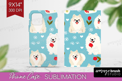 Cute Dog Phone Case PNG - Chibi Puppy Case PNG Sublimation Product Image 1