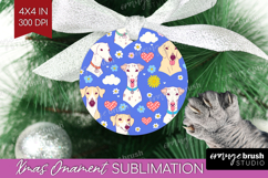 Cute Dog Ornament PNG - Chibi Puppy PNG Sublimation Product Image 1