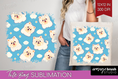 Cute Dog Tote Bag - Chibi Puppy Tote Bag PNG Sublimation Product Image 1
