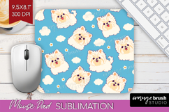Cute Dog Mouse Pad Sublimation - Chibi Puppy Mousepad PNG Product Image 1