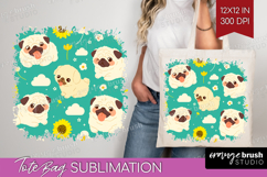 Cute Dog Tote Bag - Chibi Puppy Tote Bag PNG Sublimation Product Image 1
