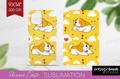 Cute Dog Phone Case PNG - Chibi Puppy Case PNG Sublimation Product Image 1
