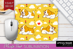 Cute Dog Mouse Pad Sublimation - Chibi Puppy Mousepad PNG Product Image 1
