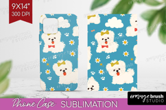 Cute Dog Phone Case PNG - Chibi Puppy Case PNG Sublimation Product Image 1