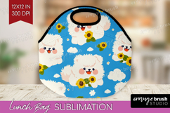 Cute Dog Lunch Bag - Chibi Puppy Lunch Bug PNG Sublimation Product Image 1
