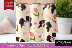 Cute Dog Tumbler Wrap - Chibi Puppy Tumbler PNG Sublimation Product Image 1