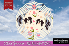 Cute Dog Wind Spinner Sublimation PNG - Chibi Puppy Round Product Image 1