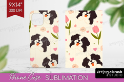 Cute Dog Phone Case PNG - Chibi Puppy Case PNG Sublimation Product Image 1