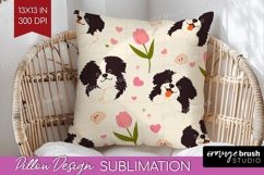 Cute Dog Pillow Sublimation - Chibi Puppy Pillow Cover PNG Product Image 1