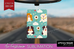 Cute Dog Air Freshener PNG - Chibi Puppy PNG Sublimation Product Image 1