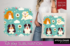 Cute Dog Tote Bag - Chibi Puppy Tote Bag PNG Sublimation Product Image 1