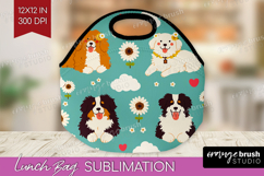 Cute Dog Lunch Bag - Chibi Puppy Lunch Bug PNG Sublimation Product Image 1