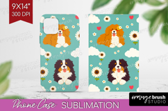 Cute Dog Phone Case PNG - Chibi Puppy Case PNG Sublimation Product Image 1