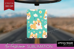 Cute Dog Air Freshener PNG - Chibi Puppy PNG Sublimation Product Image 1