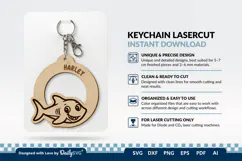 Cute Ocean Animal Keychain SVG | Kawaii Sea Life Product Image 3