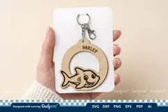 Cute Ocean Animal Keychain SVG | Kawaii Sea Life Product Image 2