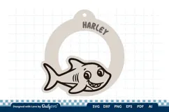 Cute Ocean Animal Keychain SVG | Kawaii Sea Life Product Image 1