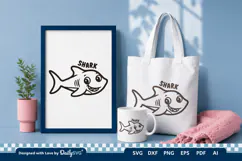 Cute Ocean Animal SVG | Kawaii Sea Creatures Product Image 3