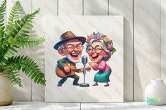 Cute Happy Old Couple Sublimation Product Image 3
