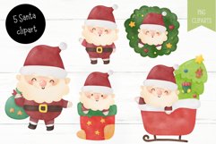 Christmas watercolor clipart kawaii clipart Merry christmas Product Image 2