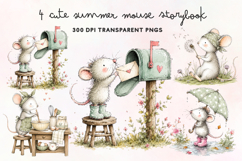Cute Summer Mouse Storybook PNG Product Image 1