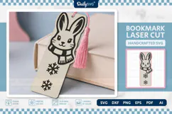 Cute Winter Animal Bookmark SVG | Snowy Reading Craft Product Image 3