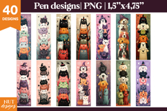 Funny Halloween pen Bundle Waterslide pen wraps. Cute pens Product Image 3