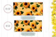 Sunflowers Mug Wrap, Flowers Mug, Yellow Mug Template Product Image 2