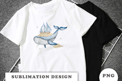 Watercolor Whale Dreams png Product Image 2