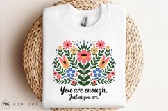 Colorful Floral Illustration With Inspirational Quote PNG Product Image 3