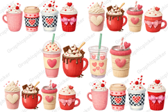 Yarn Valentine Coffee PNG, Valentine Coffee Faux Yarn PNG Product Image 5