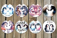 Valentine animals | horse &amp; penguin Car coaster &amp; key chain Product Image 2