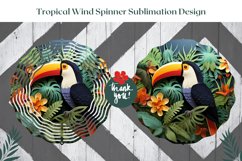 3D Toucan Wind Spinner Sublimation, 3D Summer Sublimation Product Image 2
