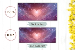 Clouds Mug Wrap, Love Heart Mug Design, Glitter Mug Product Image 2