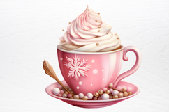 Christmas Hot Cocoa Watercolor Clipart PNG Product Image 2