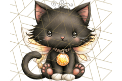 Halloween Fairy Animal Clipart PNG, Cute Spooky Creatures Product Image 2