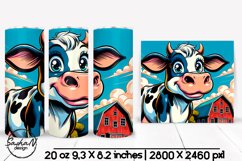 Cow tumbler sublimation, Farm tumbler wrap Product Image 1