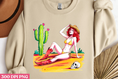 Sassy Pinup Girl Sublimation PNG Product Image 2