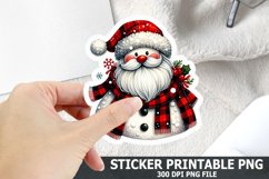 Christmas Santa Sticker| Christmas Sticker PNG Design Product Image 1