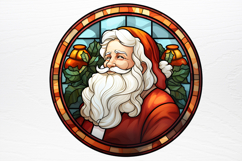 Stained Glass Painting Of Santa Clipart PNG Product Image 2