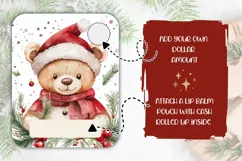 Cartoon Christmas Teddy Bear Money Card, Christmas Gift Card Product Image 2