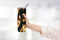 Golden and black 3d tulip flower Tumbler Product Image 3